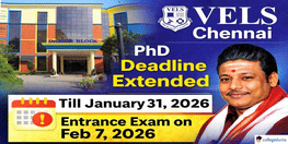VISTAS Chennai Extends PhD Application Deadline 2026 Till January 31
